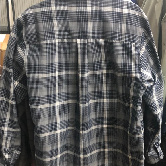 DIXXON “The Paulson” Navy Blue Gray and White Flannel Shirt - Picture 6 of 6